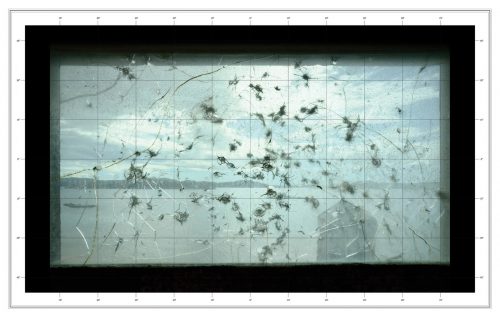 Kiluanji Kia Henda Bullet Proof Glass Mappa Mundi Caprera Island Inkjet print on matt paper image courtesy the artist and Galleria Fonti Naples